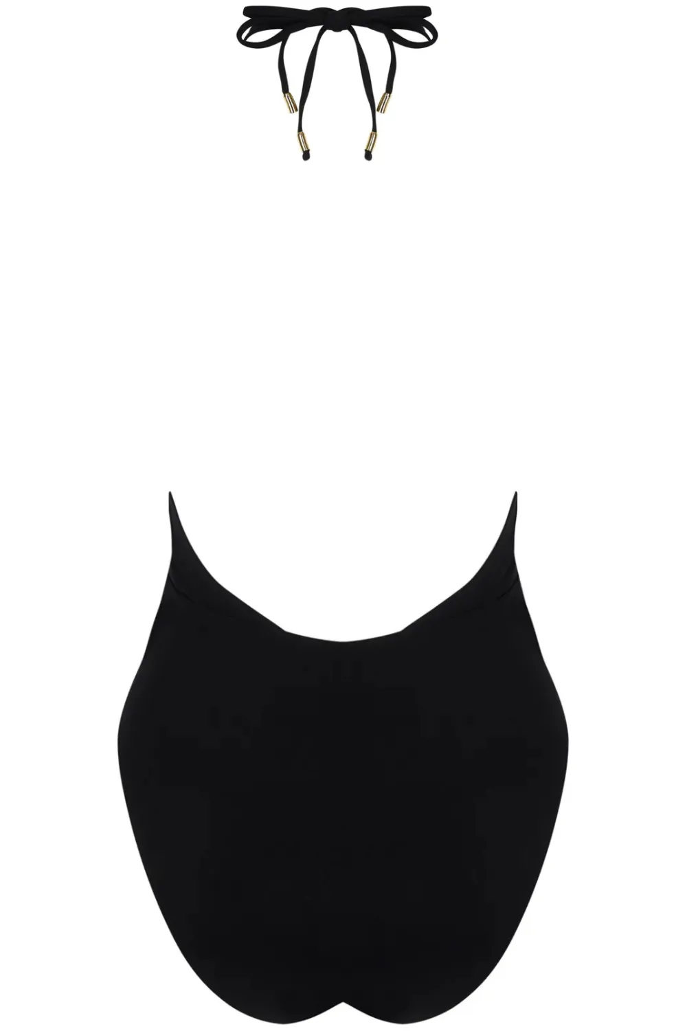 Pure Elegance Seduction Halter Swimsuit in Black