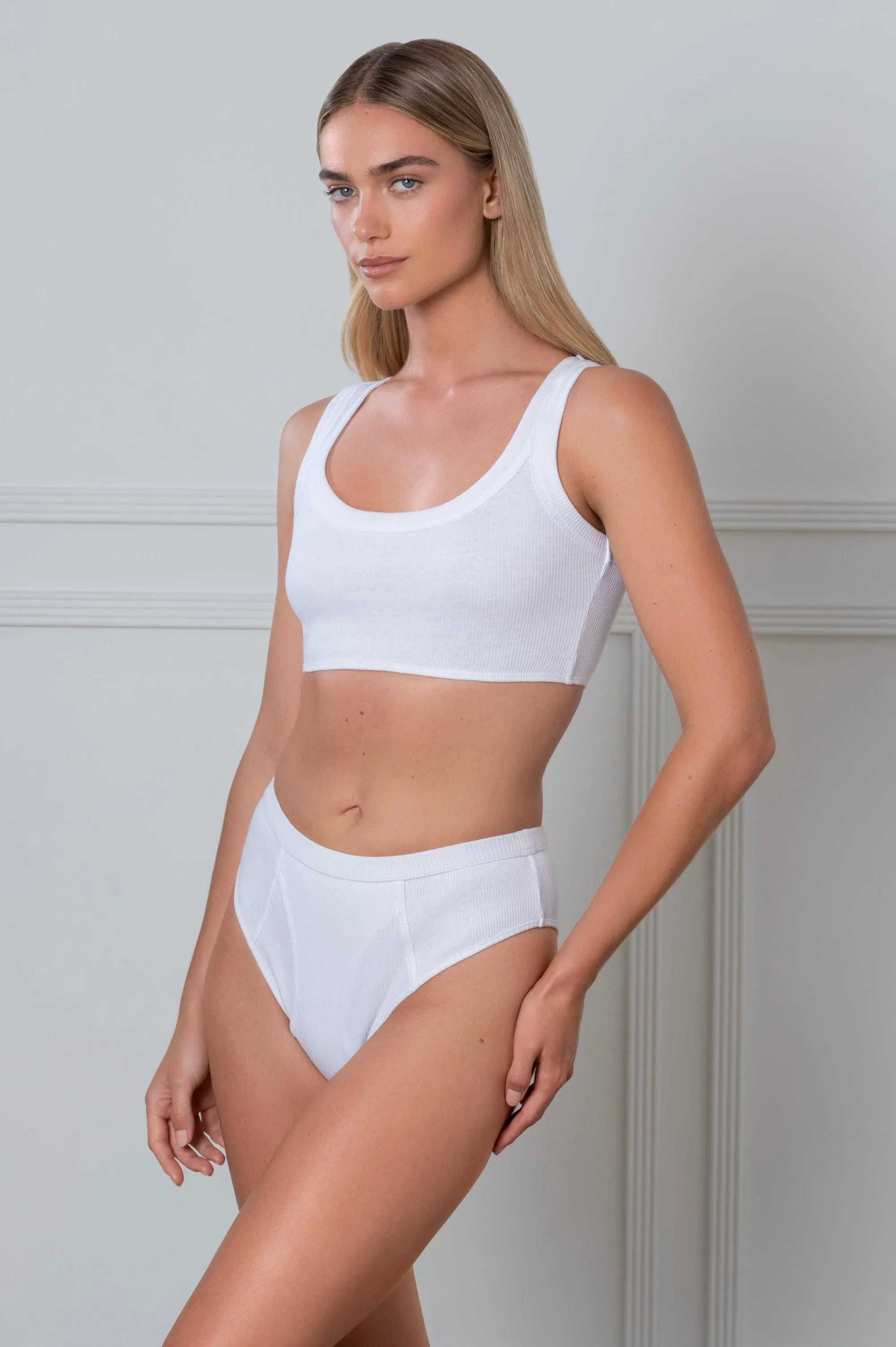 Rib Crop White