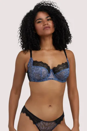 Rosalyn Lilac Snake Lace Balcony Bra
