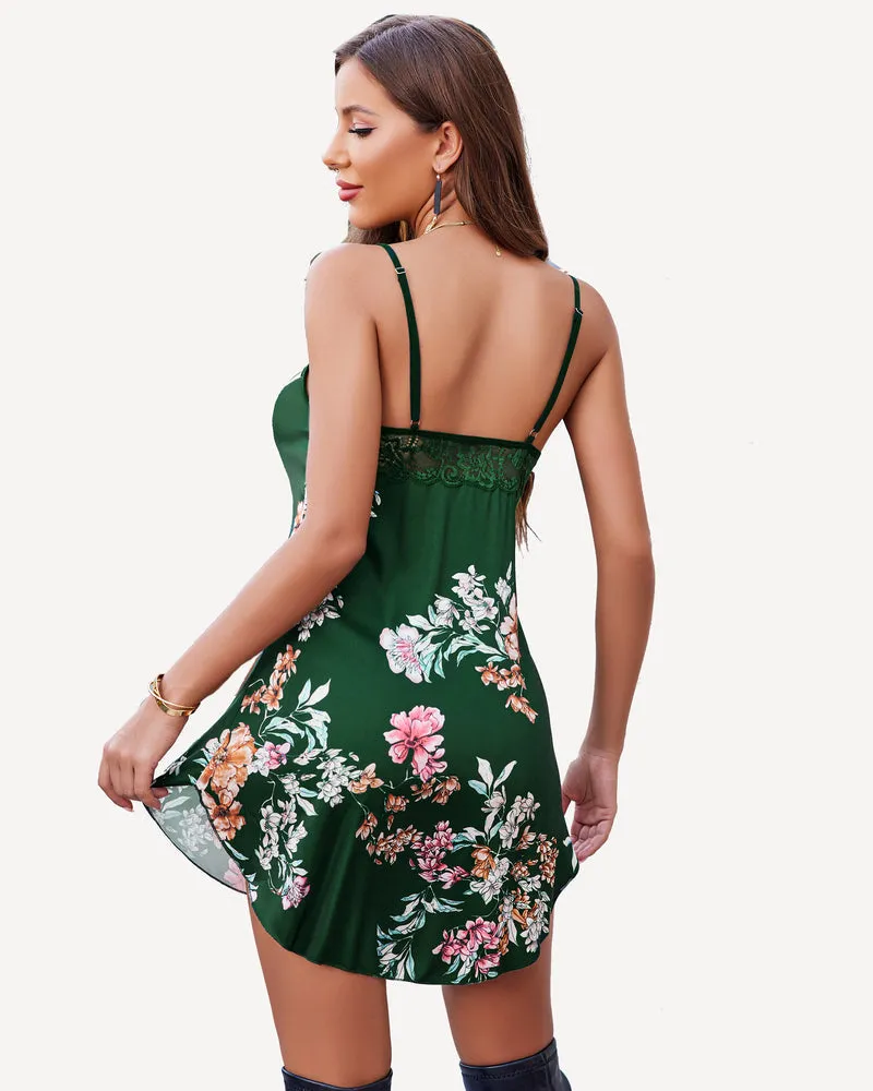 Satin Lace Mini Full Slip Sleepdress