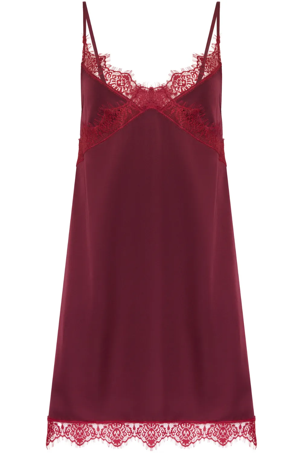 Satin Secrets Nightdress Spinel Red. Size 2 (UK 10-12)