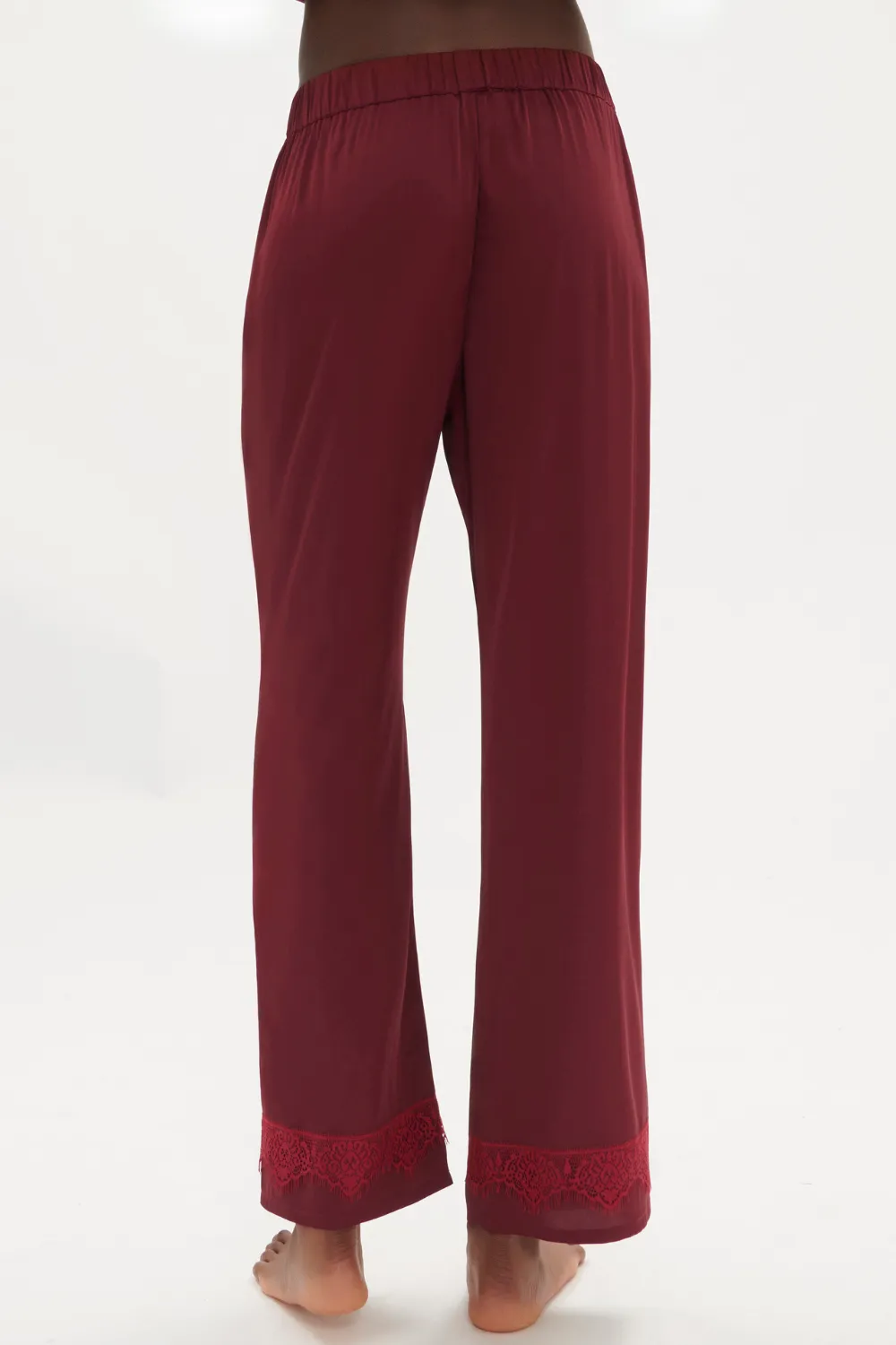 Satin Secrets Pants in Spinel Red