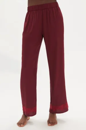 Satin Secrets Pants in Spinel Red