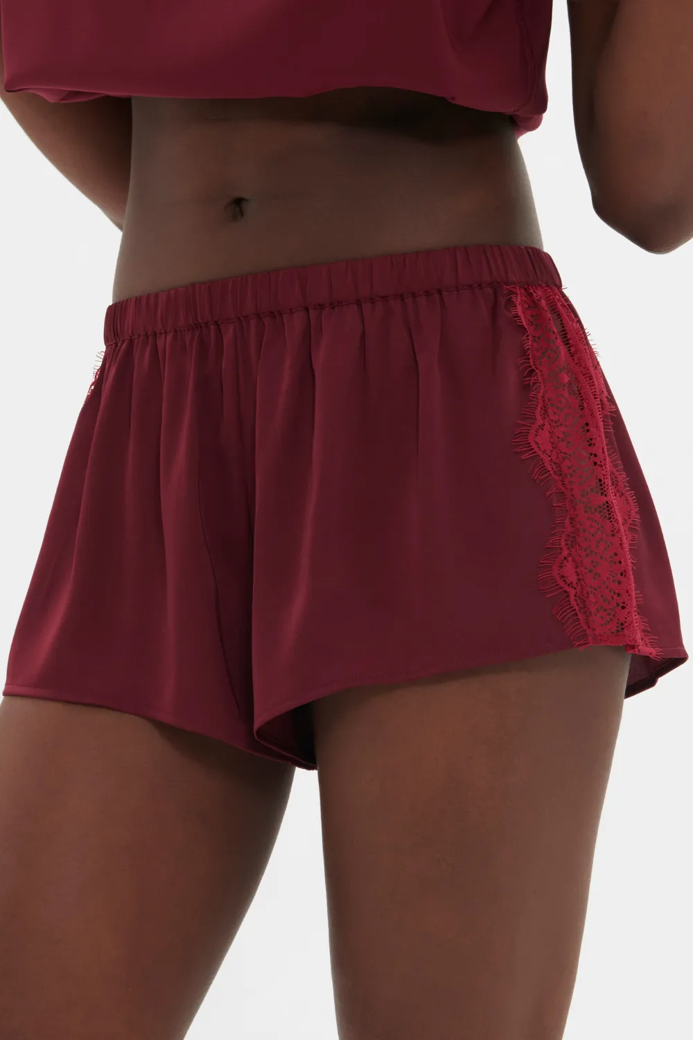 Satin Secrets Short Spinel Red