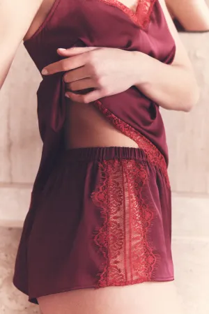 Satin Secrets Short Spinel Red
