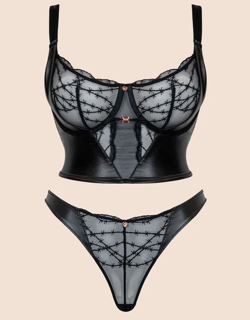 Scantilly Tough Love Longline Balcony Bra Black
