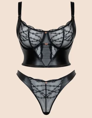 Scantilly Tough Love Longline Balcony Bra Black