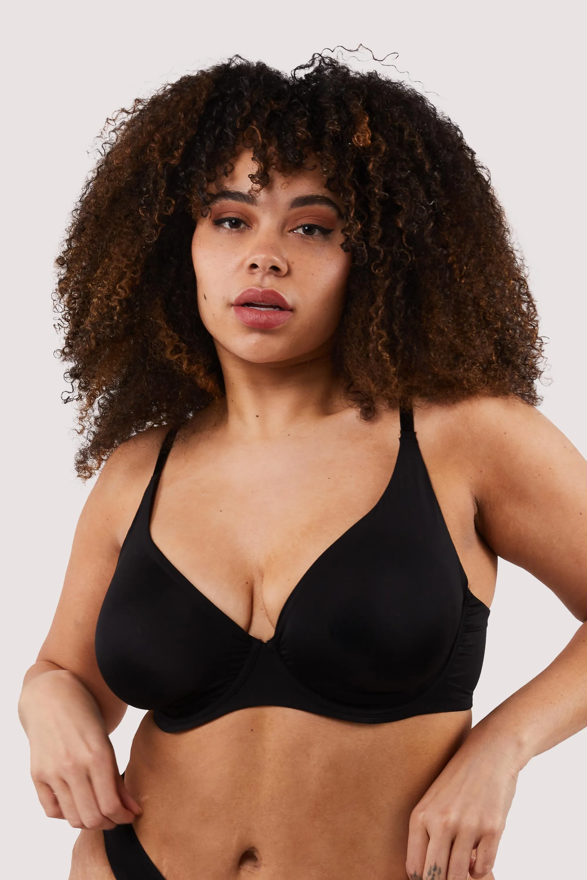 Second Skin Black Recycled Plunge Bra
