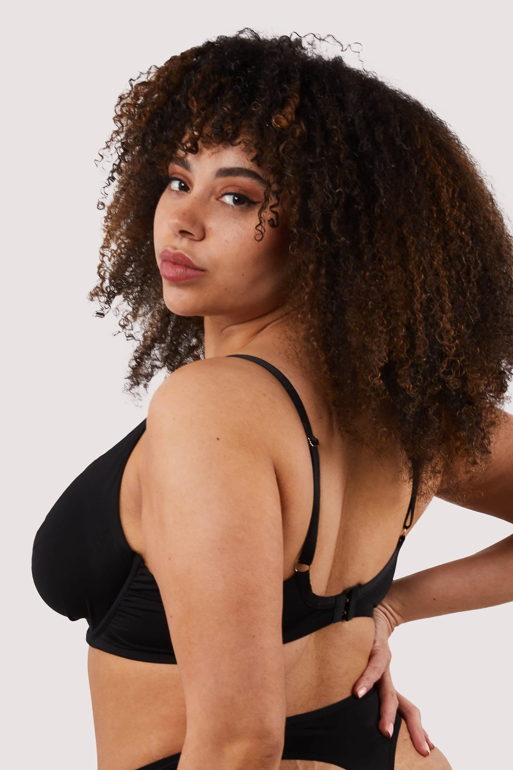 Second Skin Black Recycled Plunge Bra
