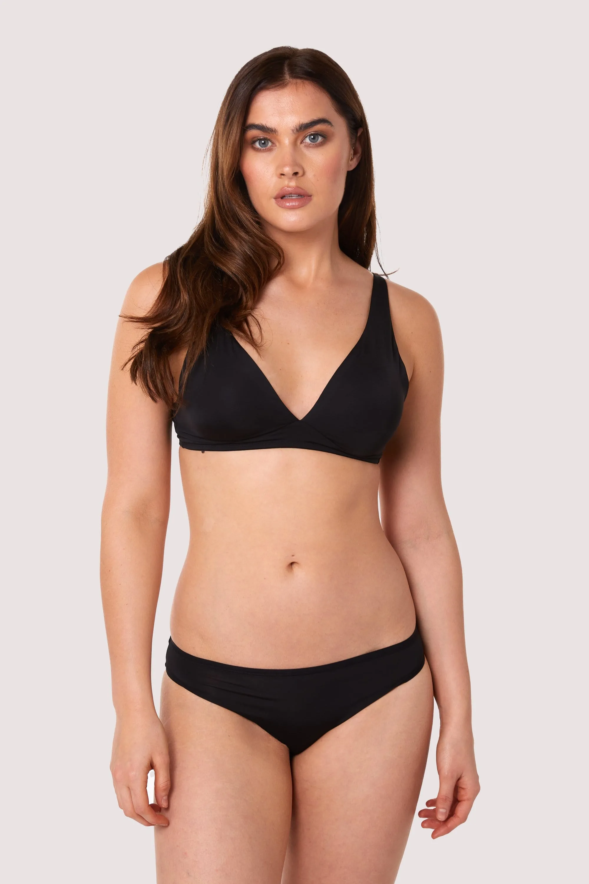 Second Skin Black Recycled Triangle Bra