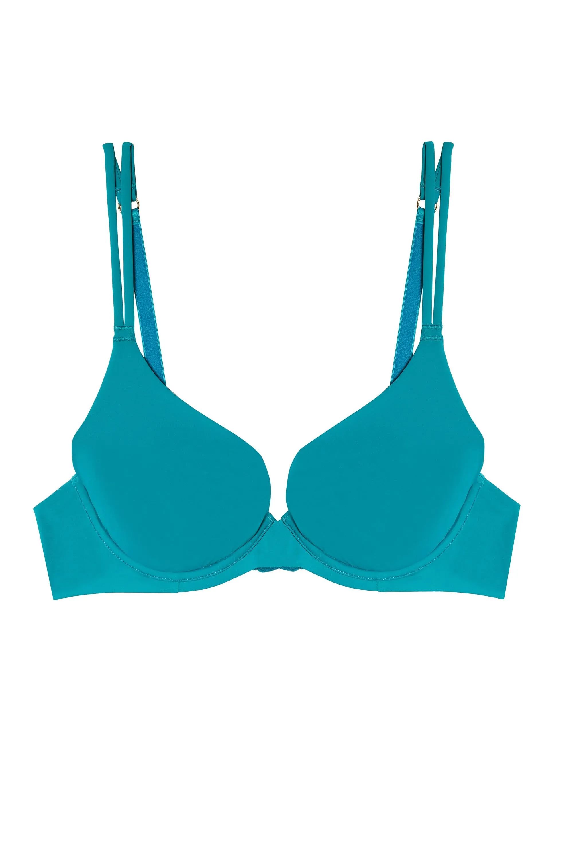 Second Skin Teal Recycled Plunge Bra