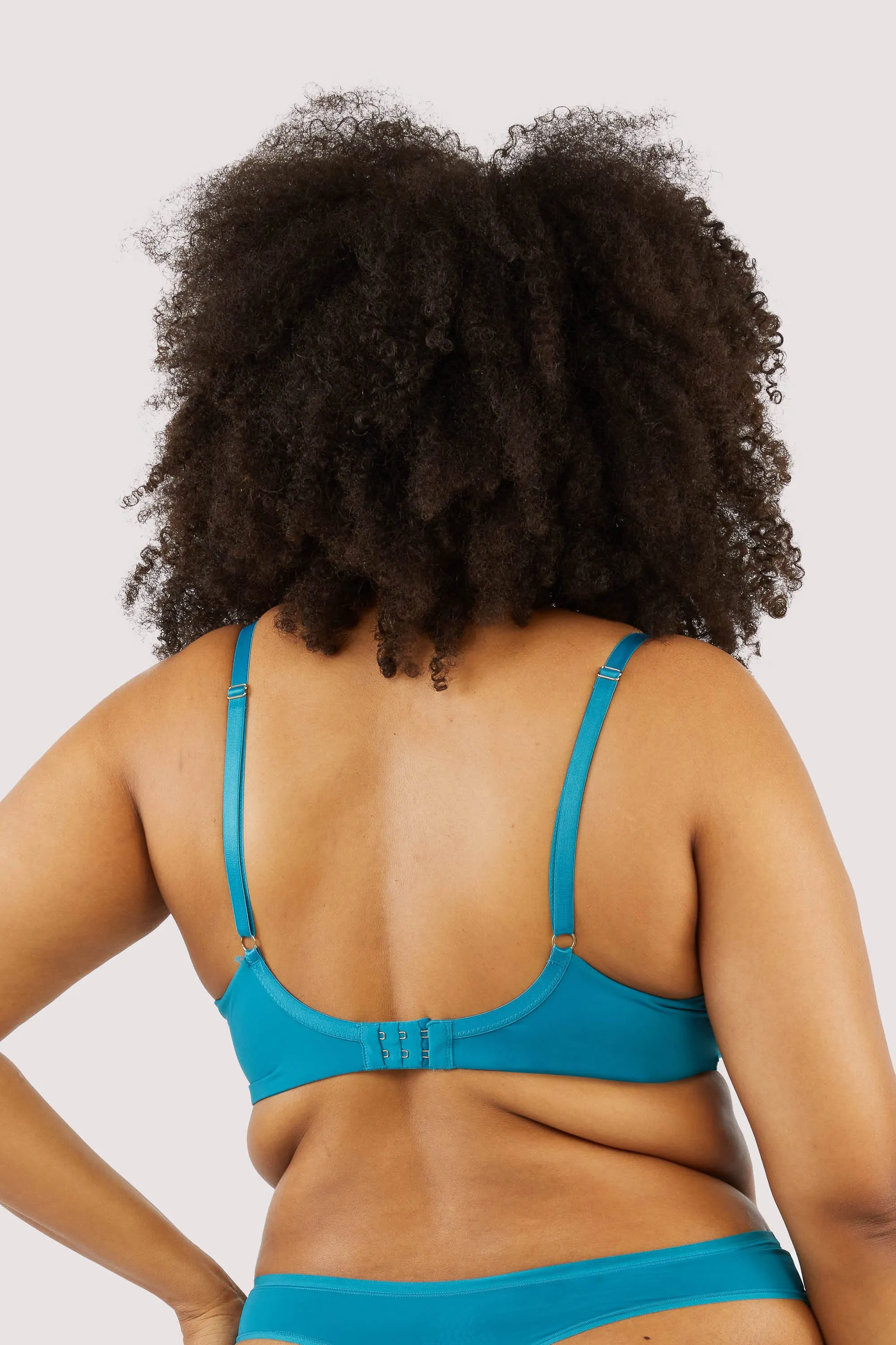 Second Skin Teal Recycled Plunge Bra