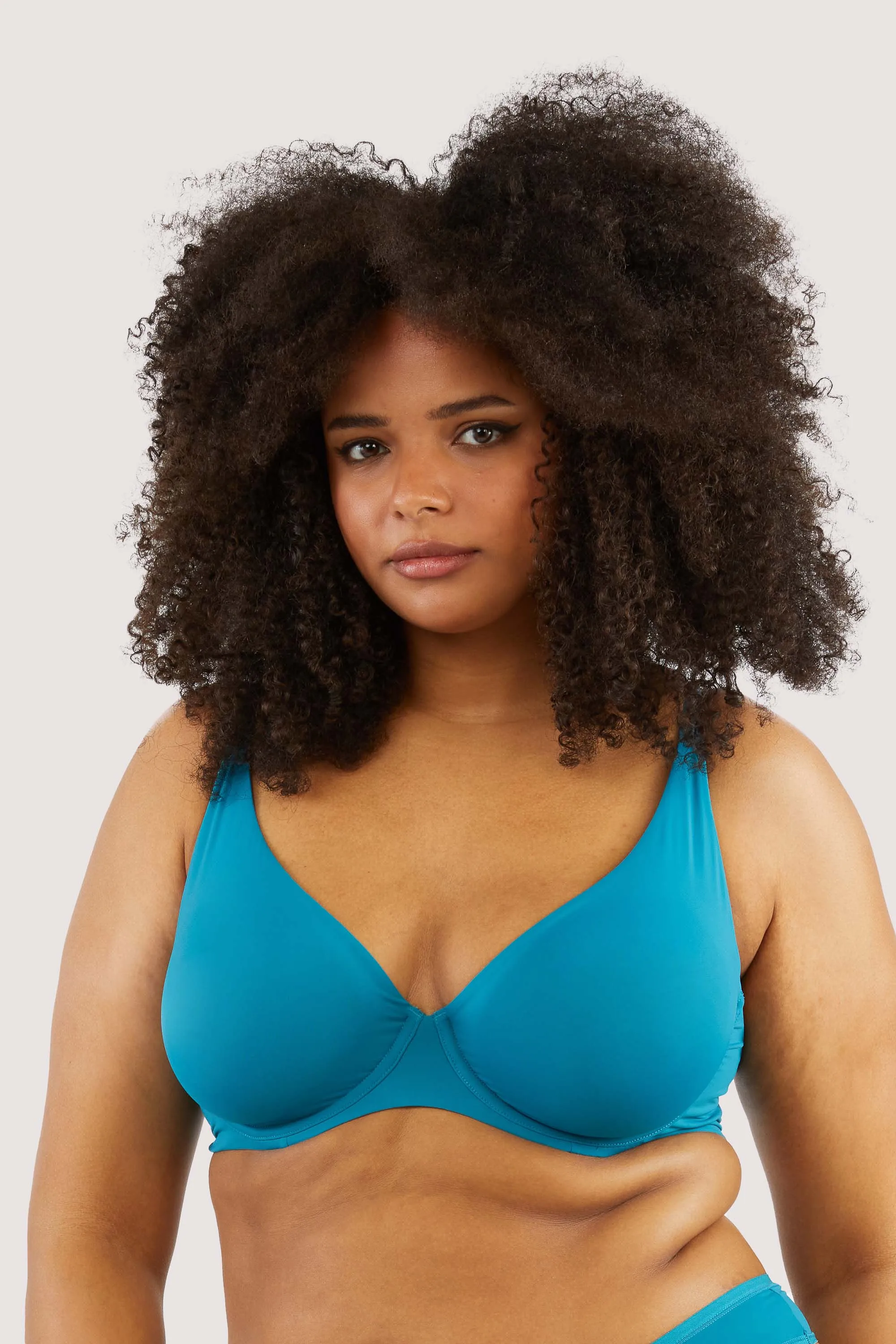 Second Skin Teal Recycled Plunge Bra