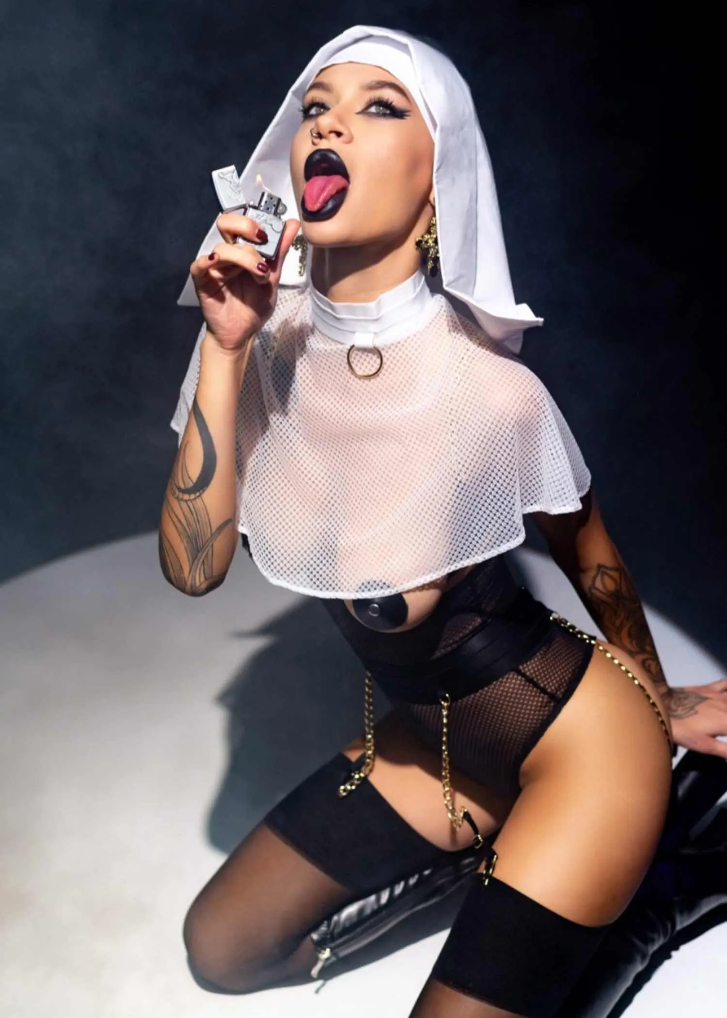 Sexy Nun Lingerie Set