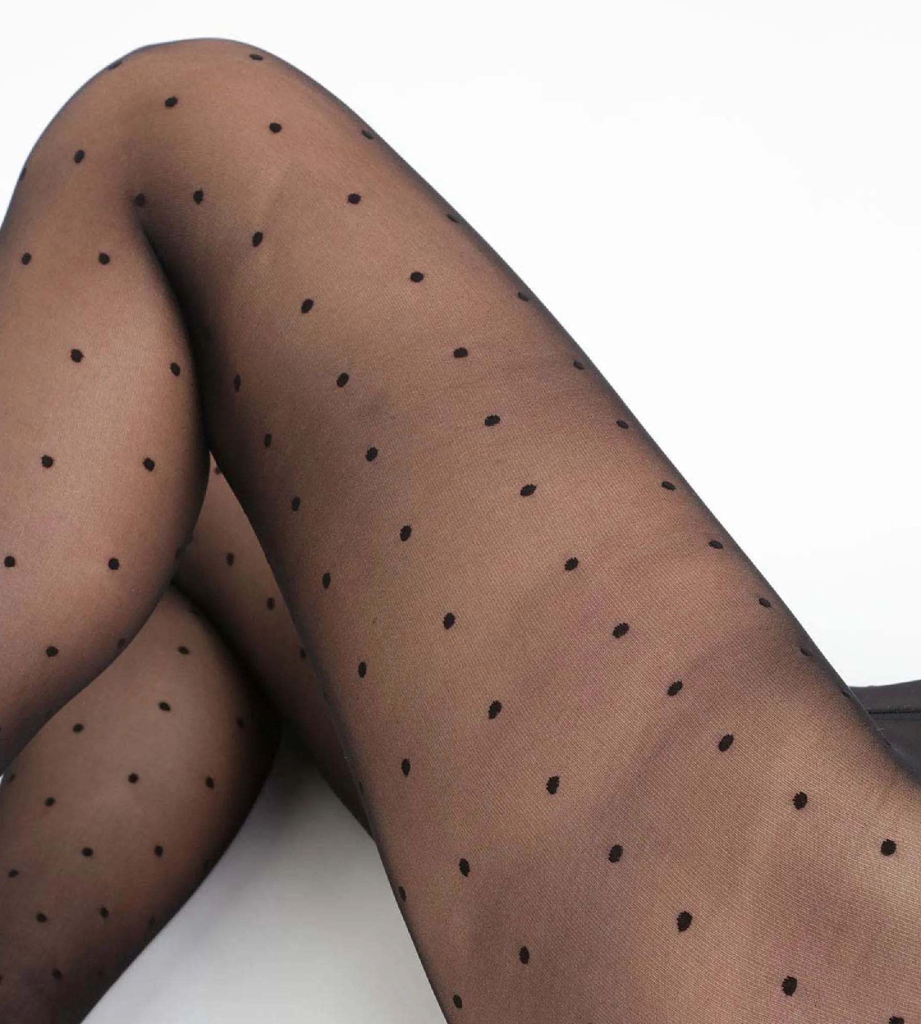 Signature Black Plumetis Tights 12D
