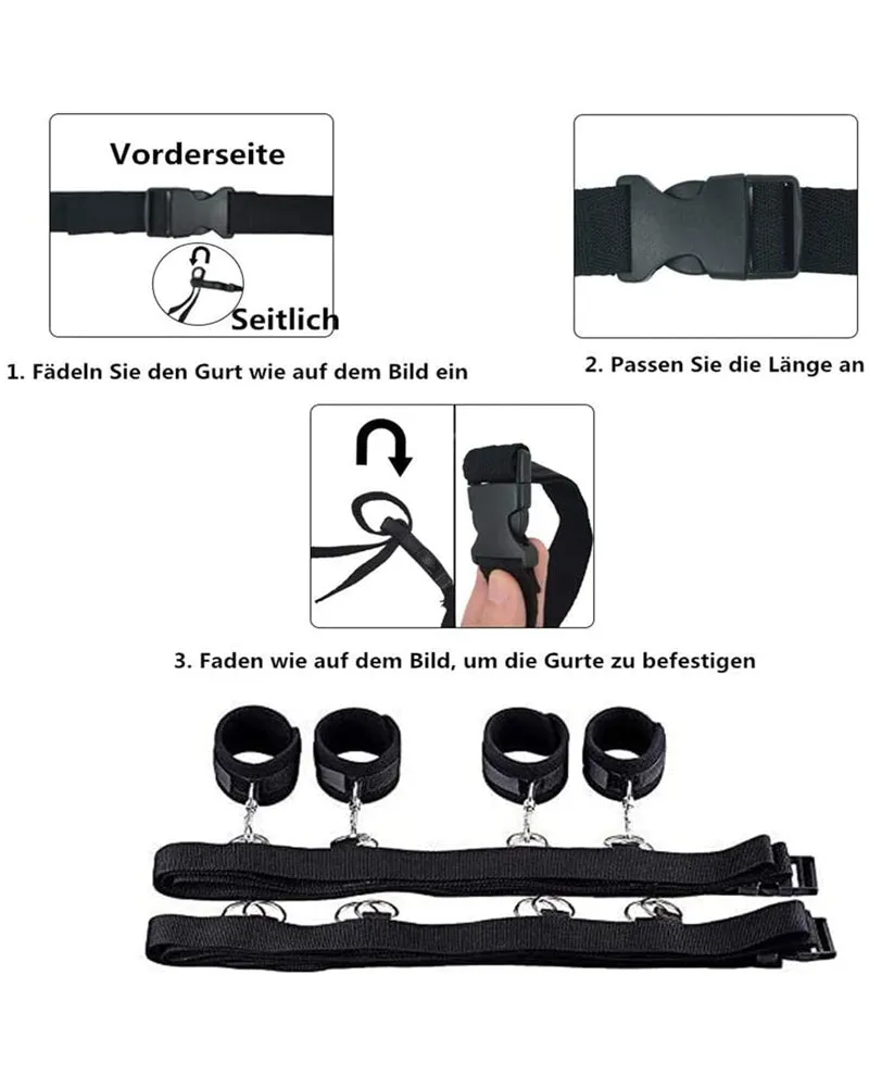 SM Bed Restraint Set. 5-Piece Kit