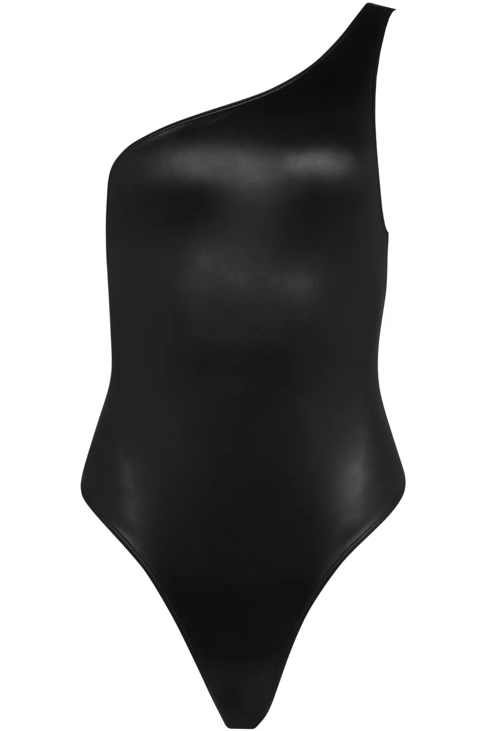 Splash Asymetric Thong Swimsuit in Black
