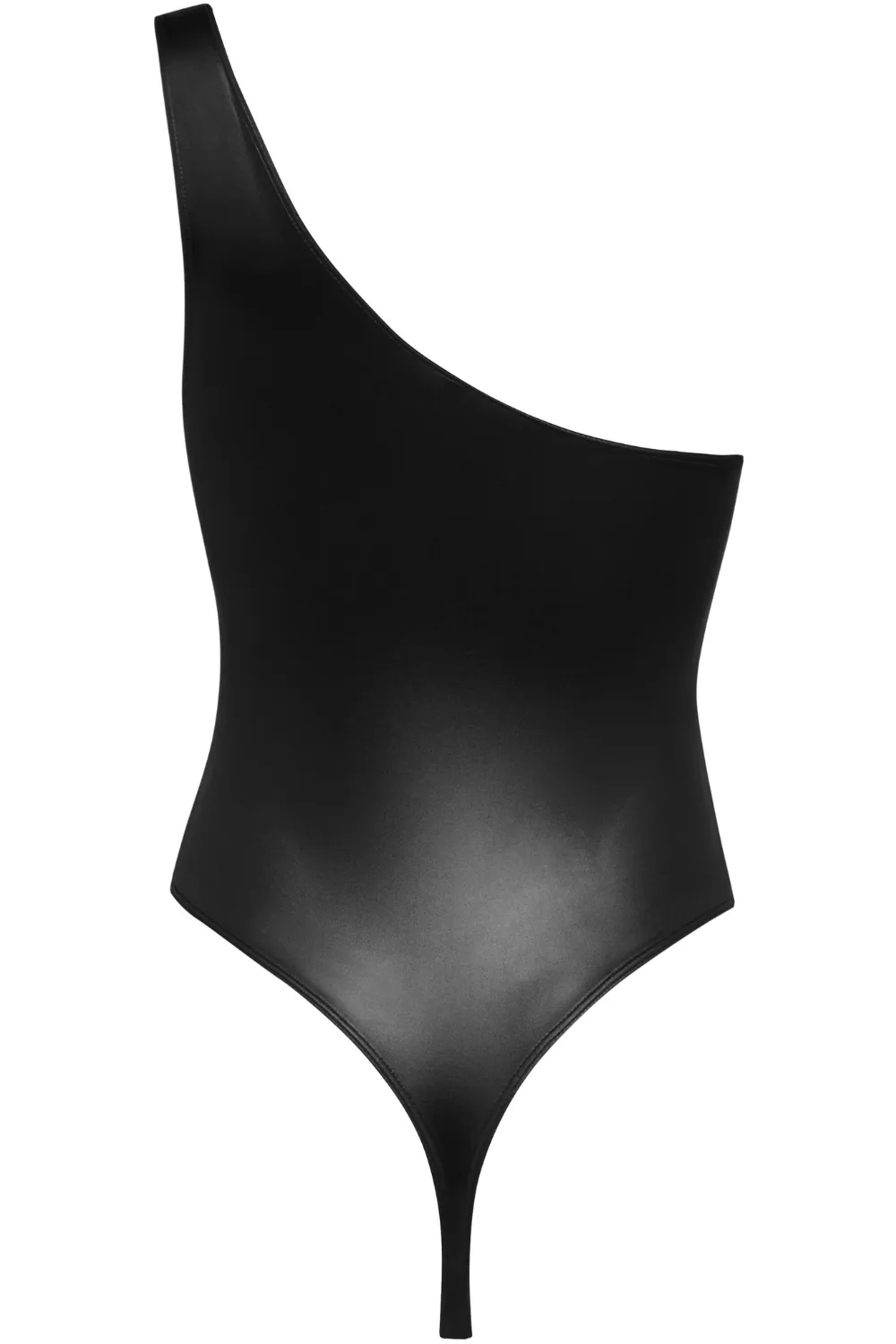 Splash Asymetric Thong Swimsuit in Black