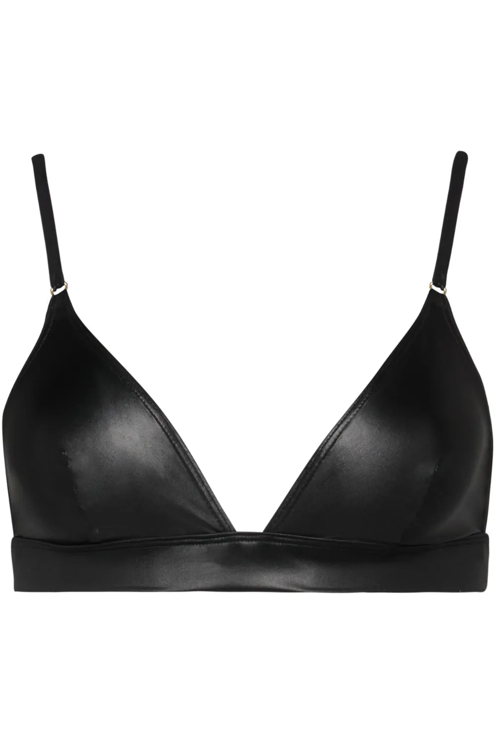 Splash Triangle Bikini Top in Black