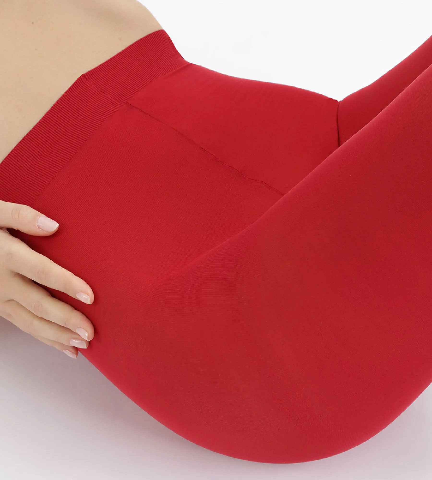 Style 50 velvety intense red opaque tights