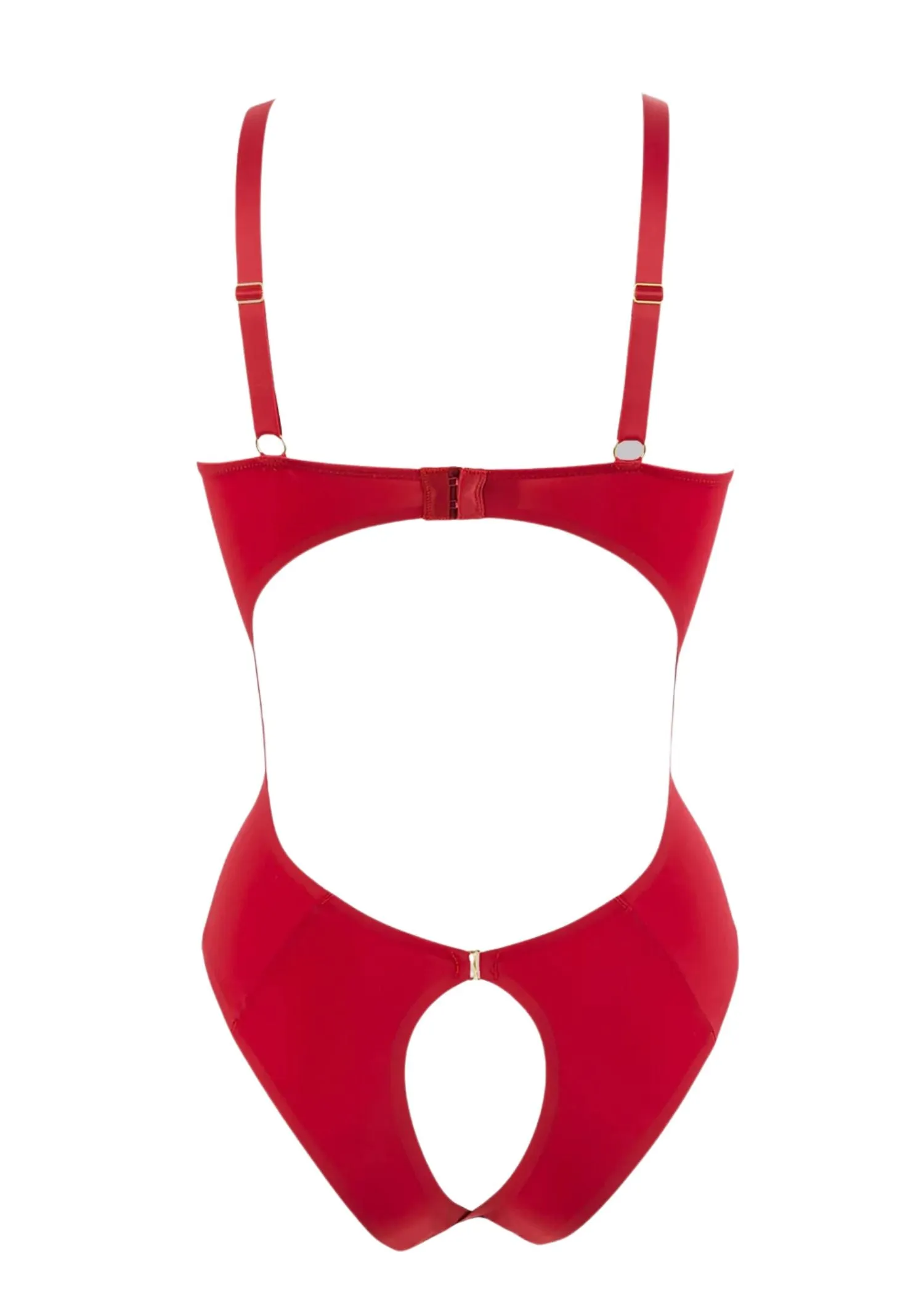 Tapage Nocturne Open Cup Bodysuit (Red)