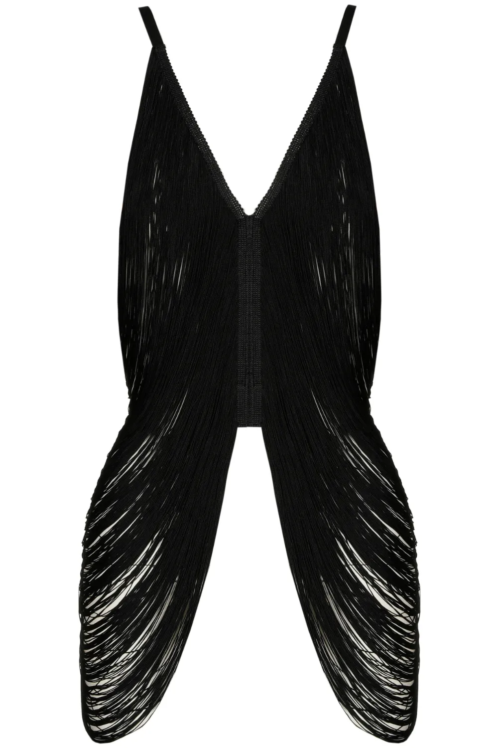 Tomorrowland x Sarda Greta Fringe Top in Black