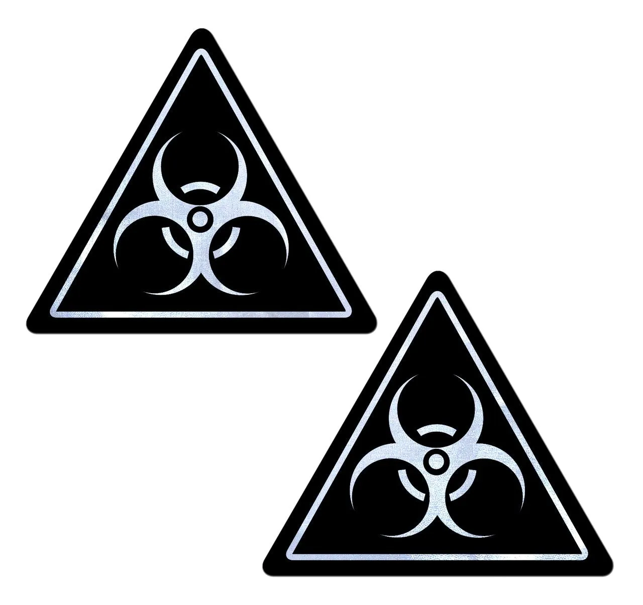 Triangle: Black & White Toxic Symbol Sign Nipple Pasties