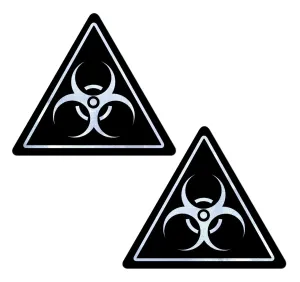 Triangle: Black & White Toxic Symbol Sign Nipple Pasties