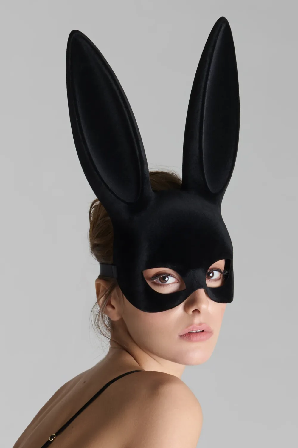 Velvet Bunny Mask with Tail