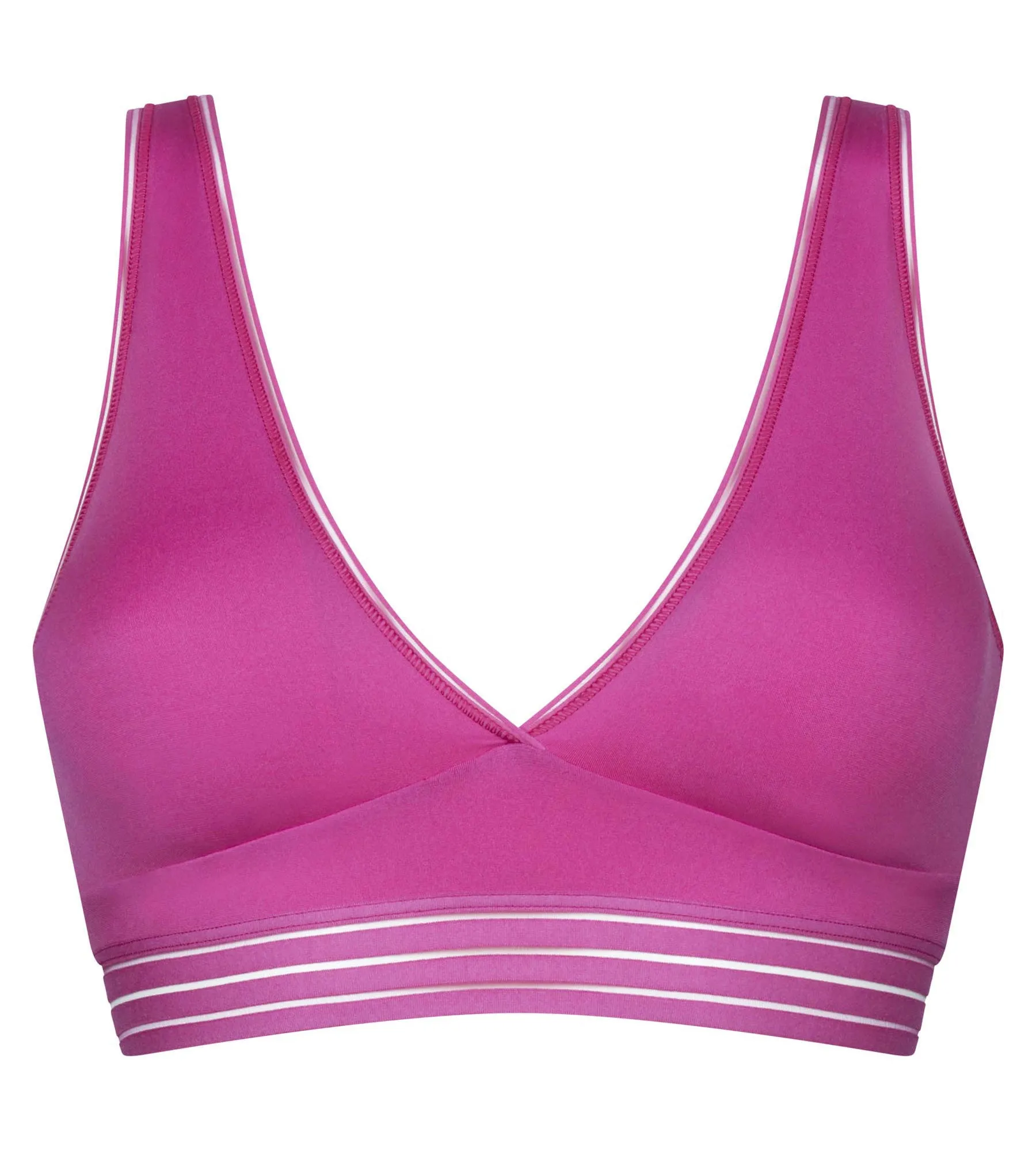 Wireless Microfibre Triangle Bra in Fuchsia Oh My Dim's