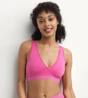 Wireless Microfibre Triangle Bra in Fuchsia Oh My Dim's
