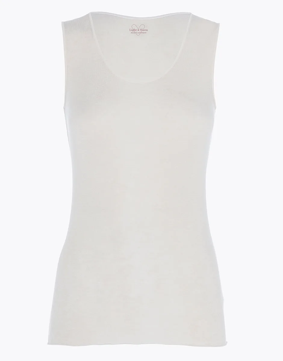Women's Modal Cashmere Mix Tank Top Light & Warm Beige