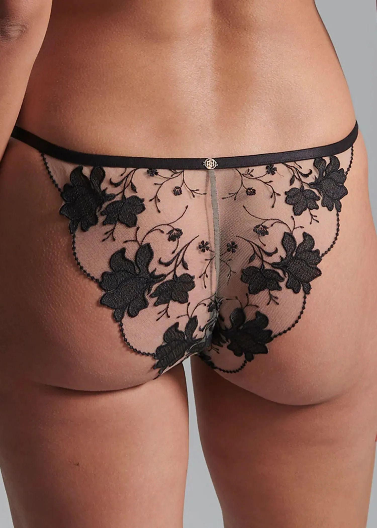 Yvette Panty (Black/Sheer)